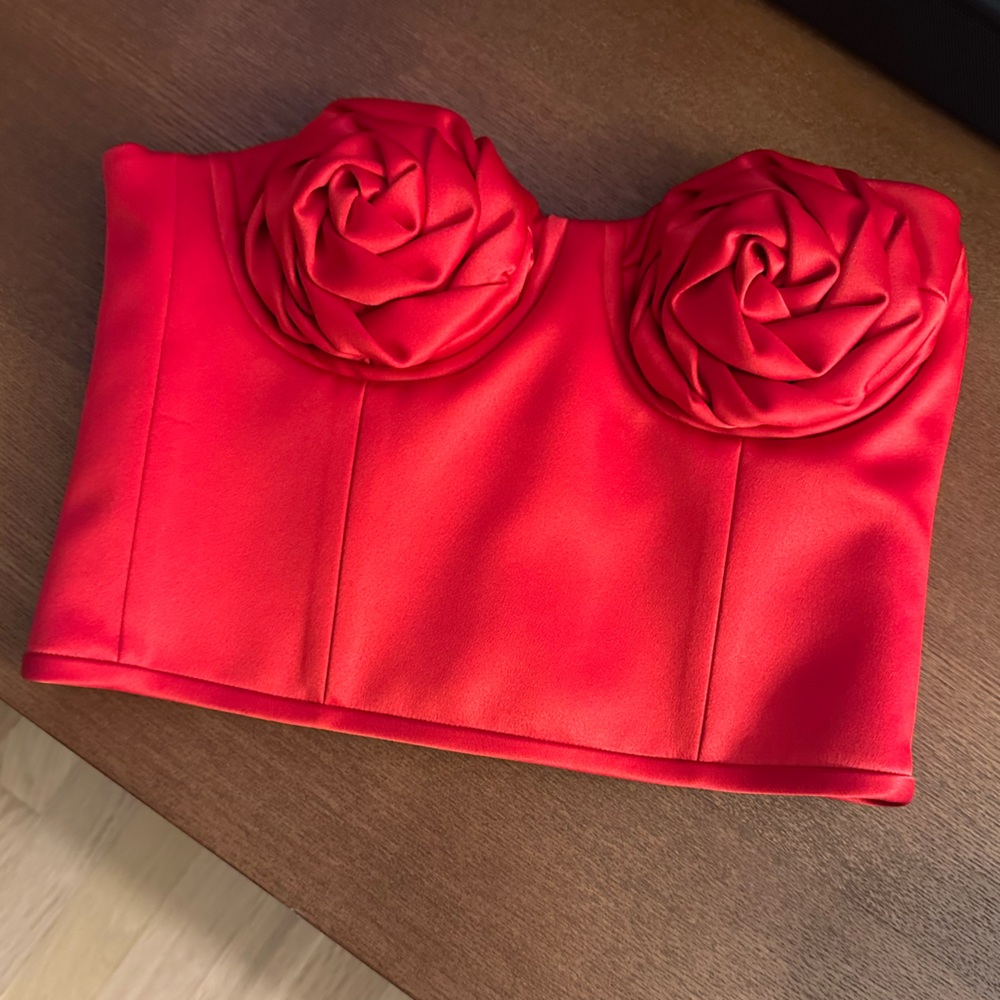 Marc Jacobs Satin Red Bustier
